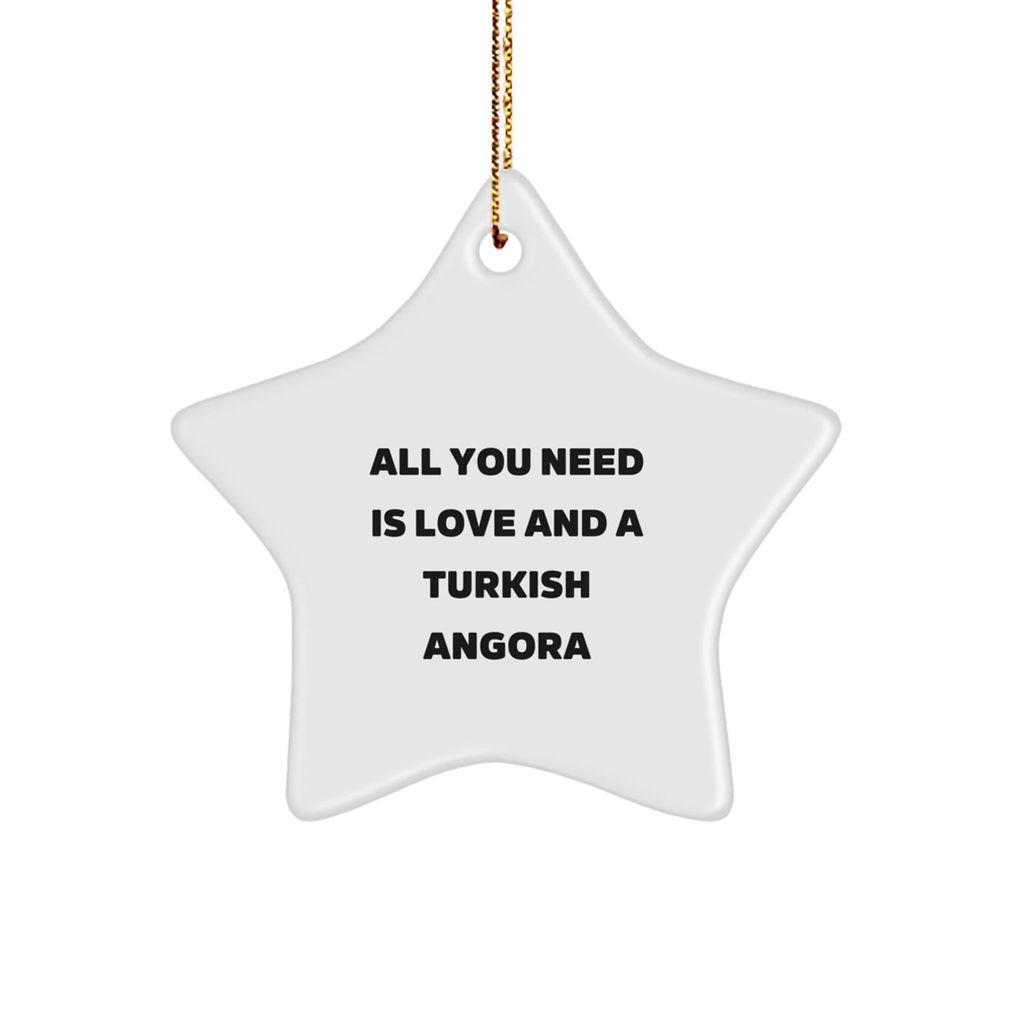 Turkish Angora Star Ornament Keepsake for Him Holiday Christmas Gift - Image 1