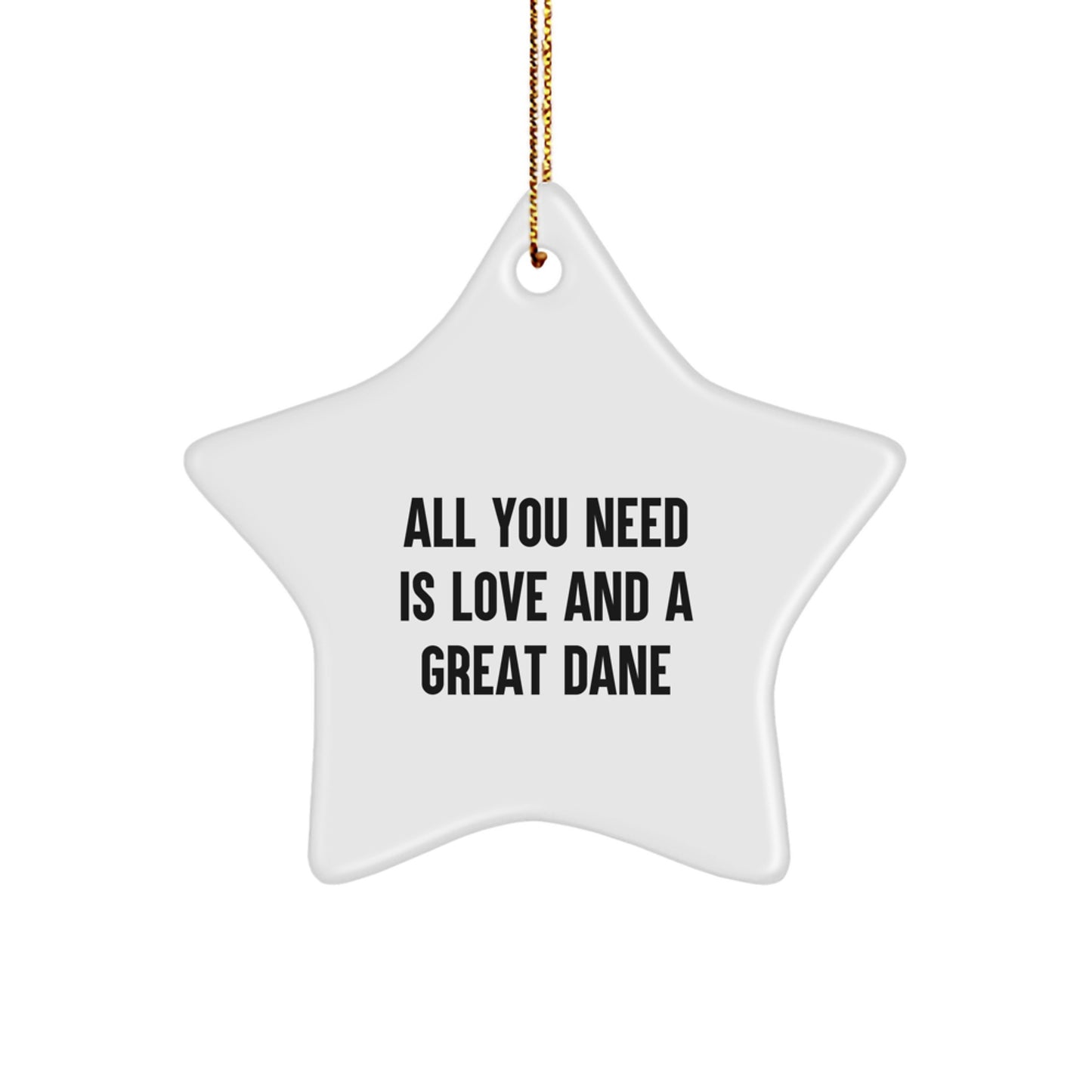 Funny Great Dane Dog Star Ornament Gifts from Family for Christmas Unique Ideas - Image 1