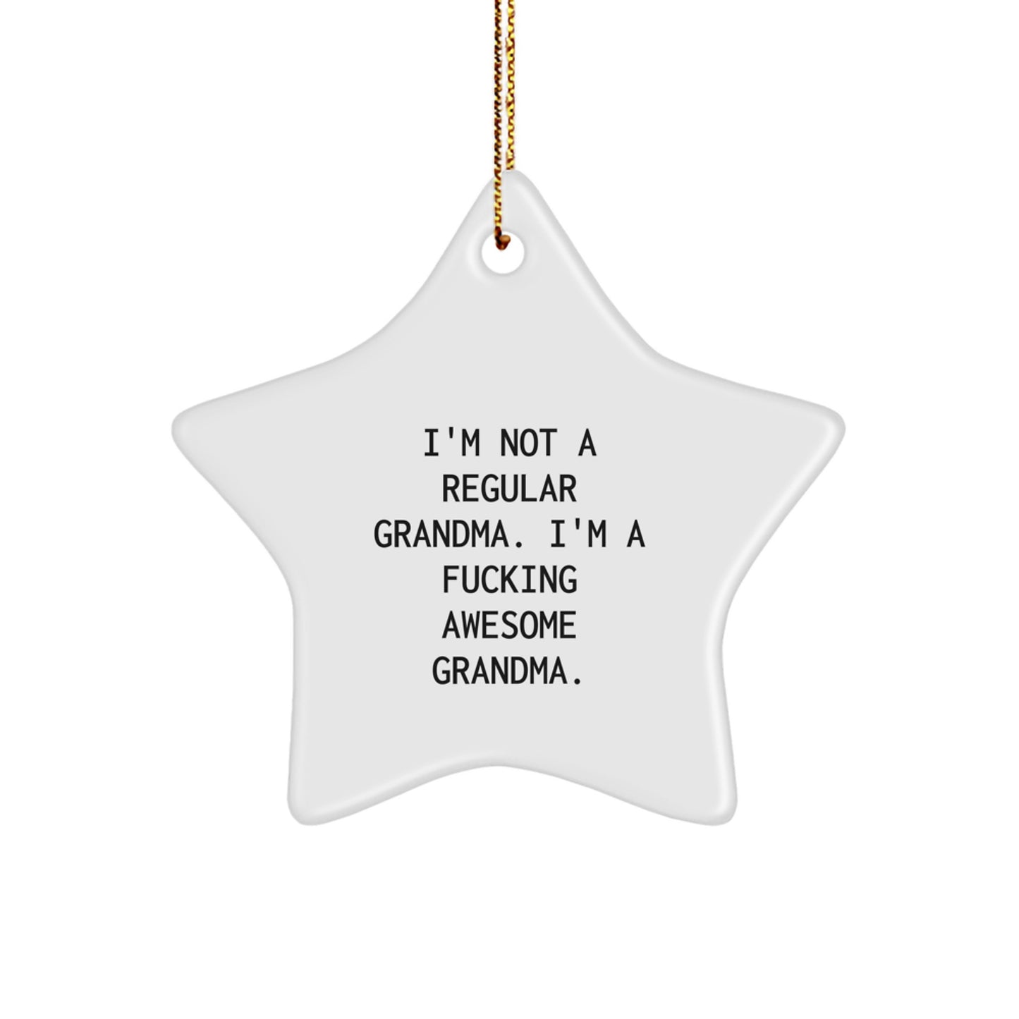 Funny Grandma Gifts, Awesome Grandma Star Ornament for Christmas, Gifts from Family for Grandma - Image 1