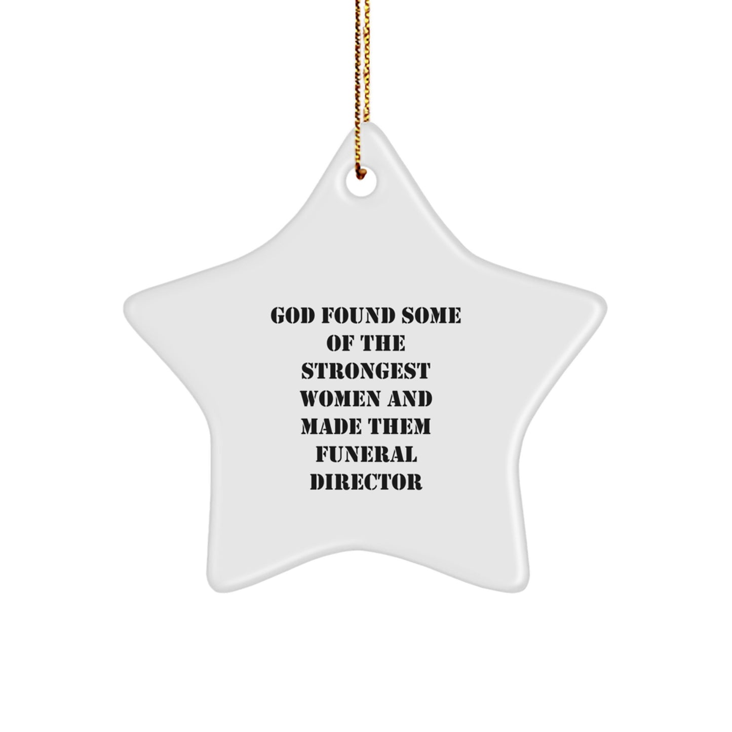 Funny Funeral Director Gifts from Family for Women - Inspirational Star Ornament for Christmas Unique Gifts - Image 1