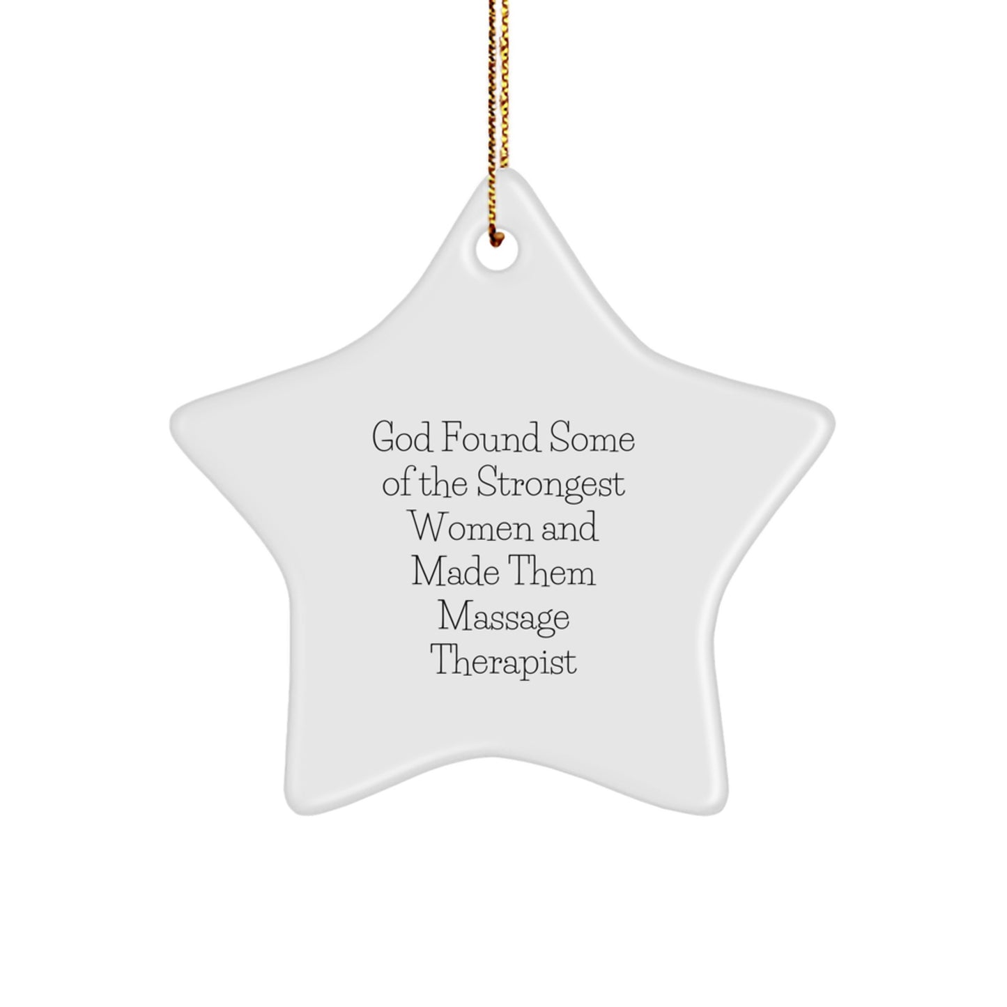 Funny Massage Therapist Star Ornament Gifts from Men to Friends for Christmas - Unique Inspirational Quote Decoration for Home, Office, Coworkers, Family - Image 1