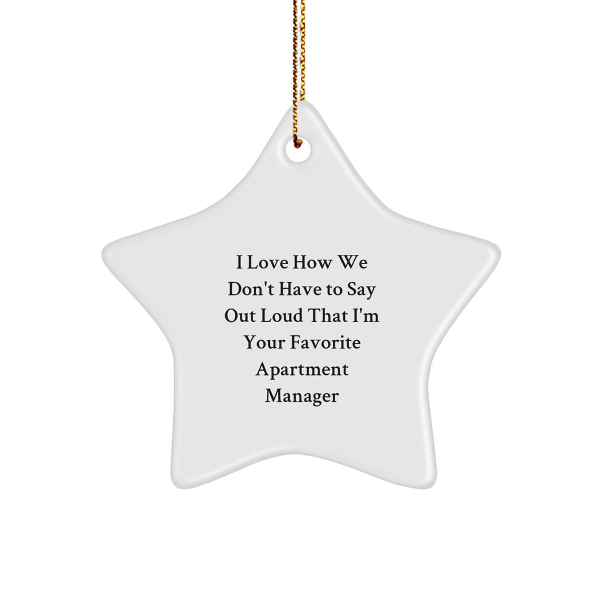 Apartment Manager Star Ornament Idea Coworkers Christmas Unique Gift I Love - Image 1