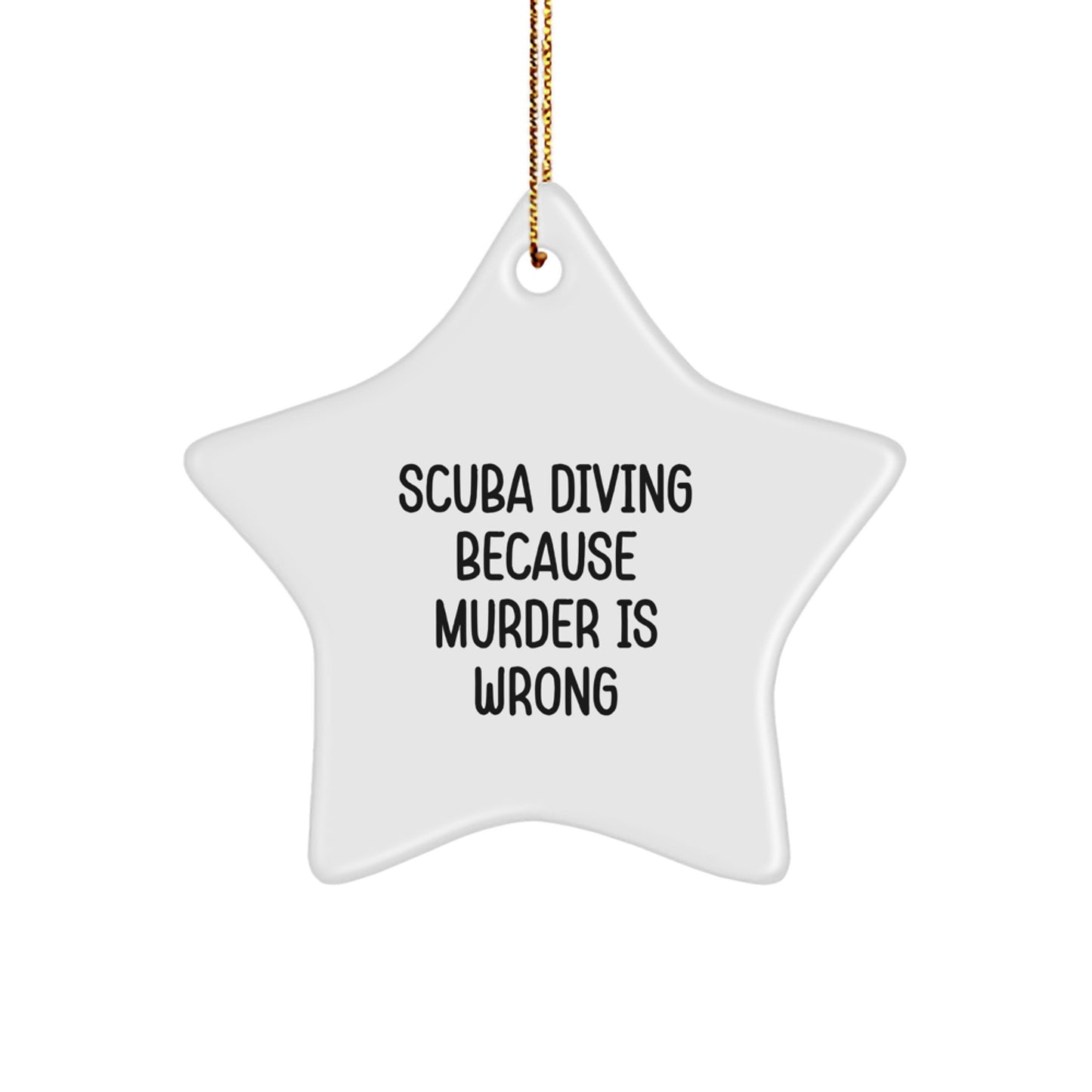 Funny Scuba Diving Star Ornament Gifts from Men to Scuba Diving Enthusiasts During Christmas Unique - Image 1