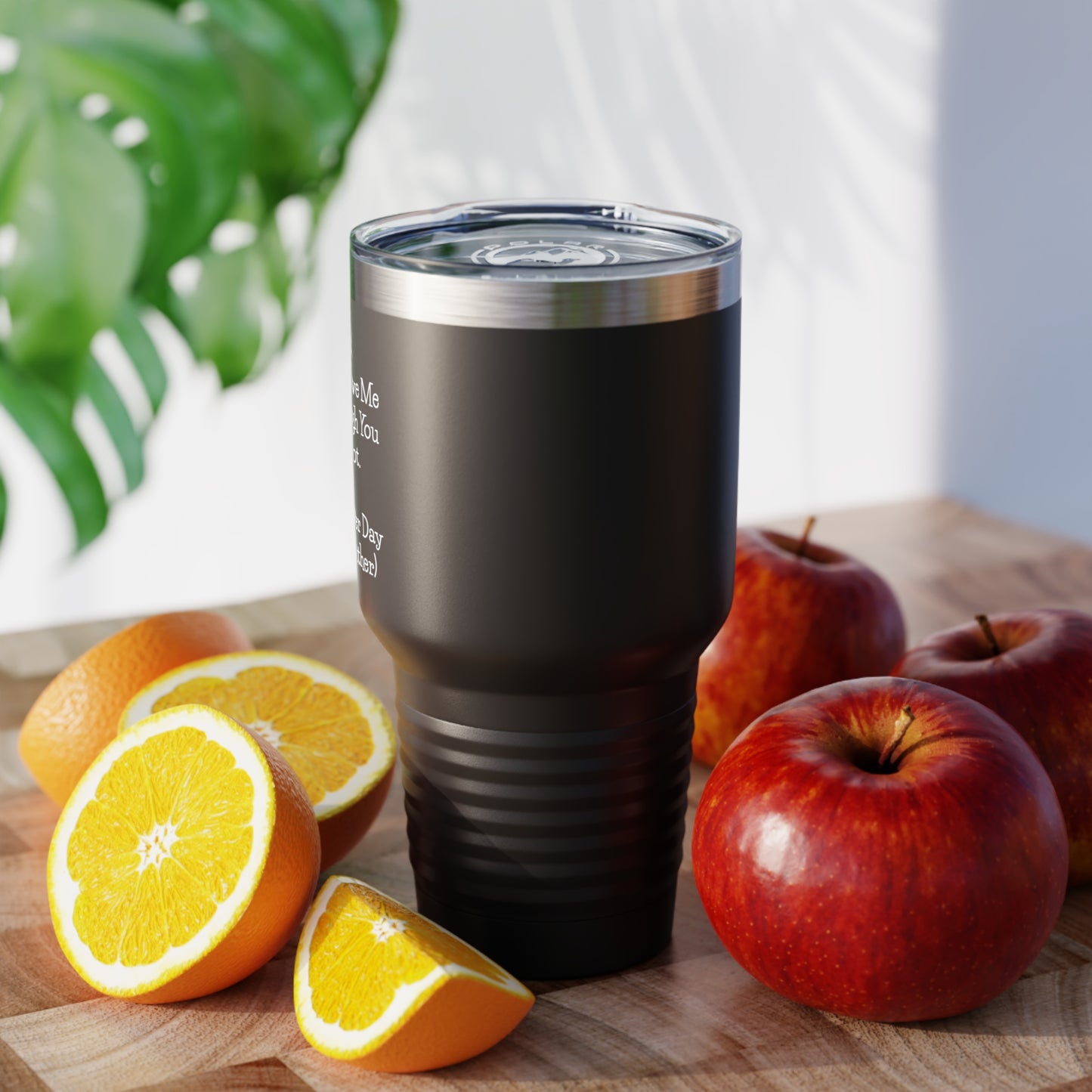 Dad 30oz Tumbler, Dad, Glad You Love Me Even Though You Fart A Lot. Happy Farter Day (I Mean Father), Black Insulated Cup For Father From Daughter Son