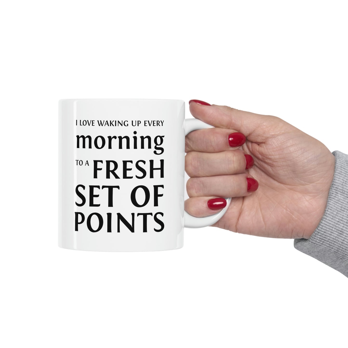 Keto Diet Coffee Mug - I love waking up to a fresh set of points Cup - Fun Gifts for Dieting Men Women