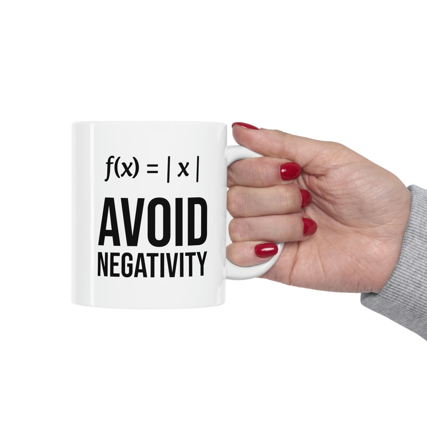 Math Nerd Formula Gifts - Funny Coffee Mug - Avoid Negativity - For Men Women