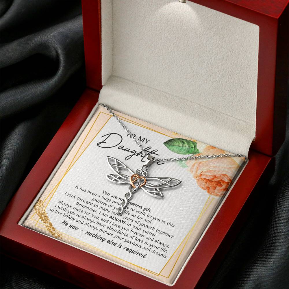 To My Daughter Gifts, You Are My Greatest Gift, Dragonfly Necklace For Women, Birthday Present Ideas From Mom Dad