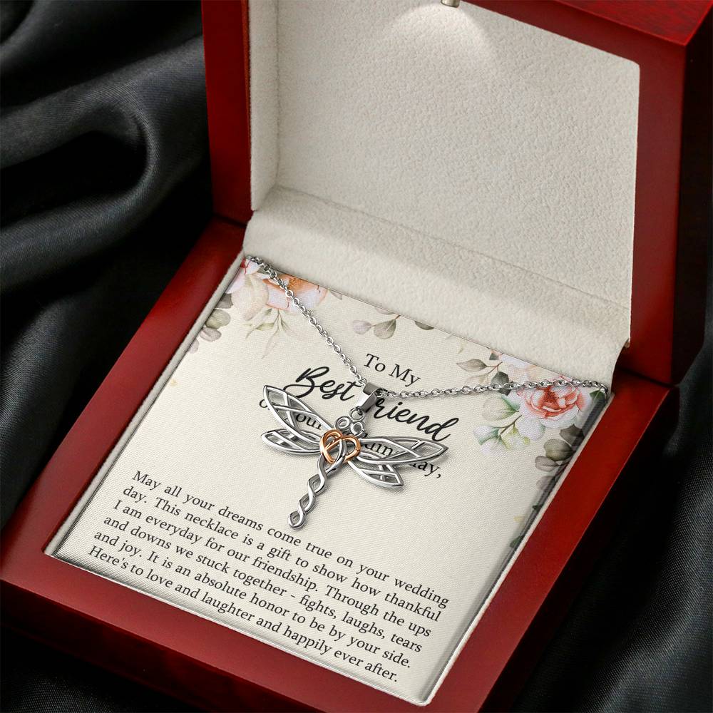 Bride Gifts, May All Your Dreams Come True, Dragonfly Necklace For Women, Wedding Day Thank You Ideas From Best Friend