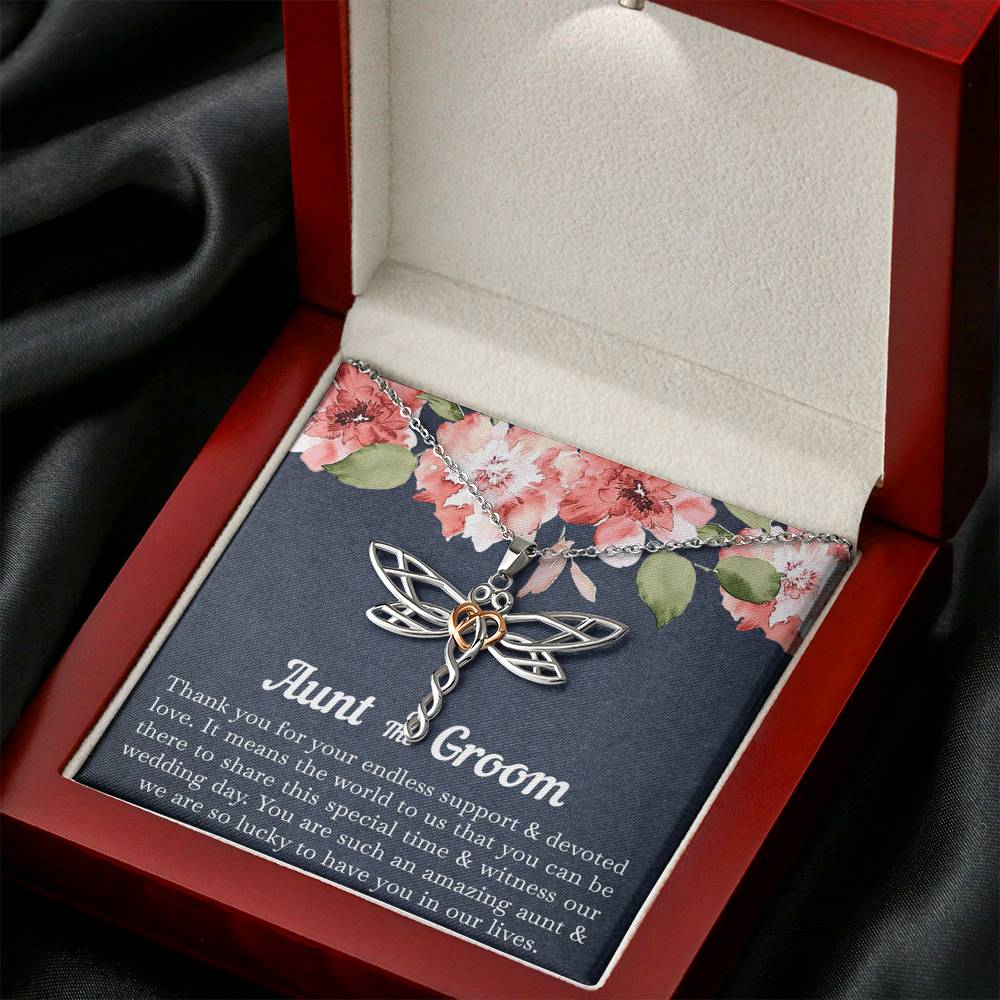 Aunt of the Groom Gifts, You Are Amazing, Dragonfly Necklace For Women, Wedding Day Thank You Ideas From Groom