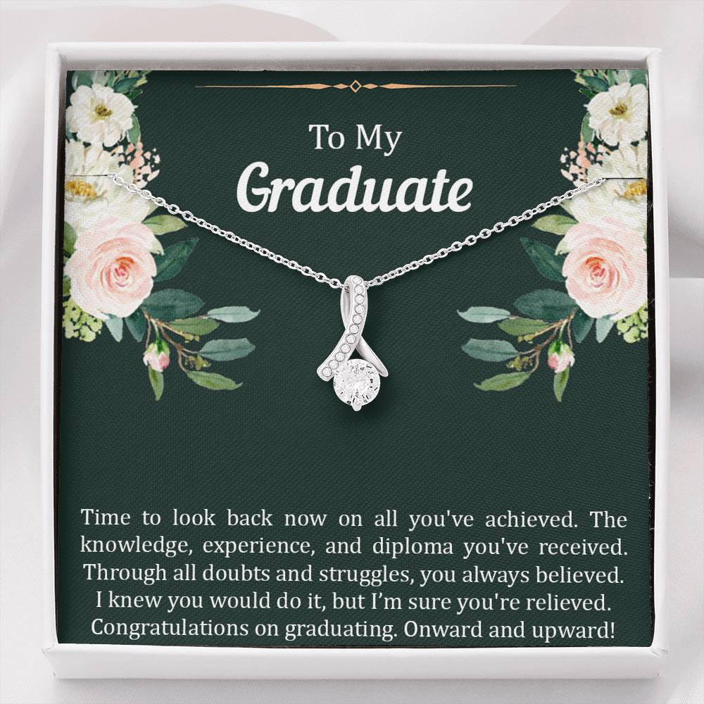 Graduation Gifts, Onward and Upward, Alluring Beauty Necklace For Women, College Preschool High School Graduation Present