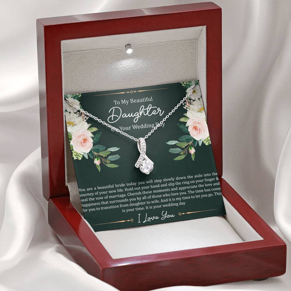To My Bride Gifts, This Is Your Time, Alluring Beauty Necklace For Women, Wedding Day Thank You Ideas From Mom