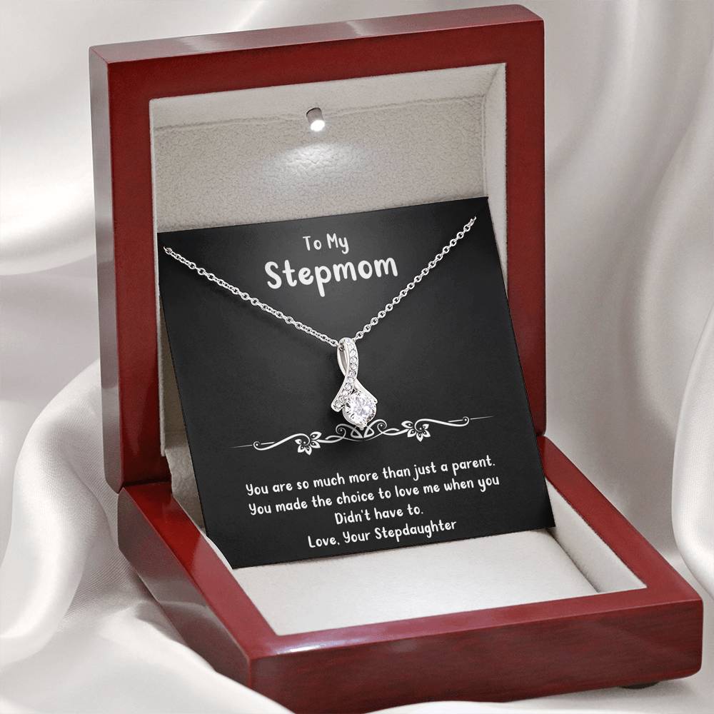 To My Stepmom Gifts, You Are More Than Just A Parent, Alluring Beauty Necklace For Women, Birthday Mothers Day Present From Stepdaughter