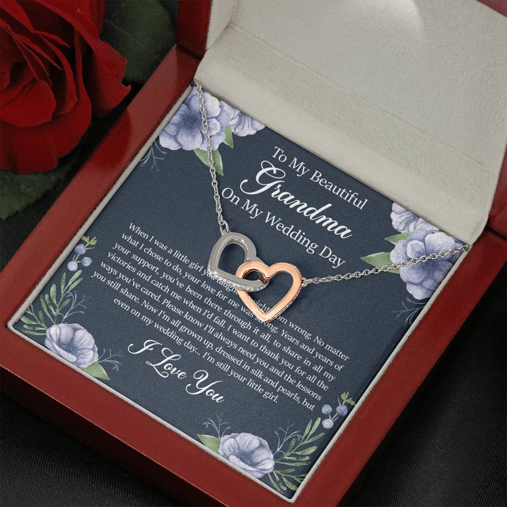 Grandmother of the Bride Gifts, When I Was A Little Girl, Interlocking Heart Necklace For Women, Wedding Day Thank You Ideas From Bride
