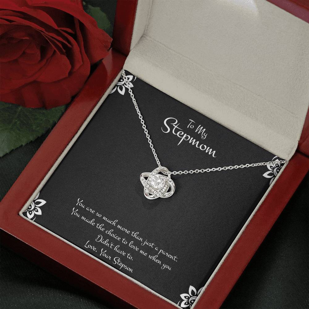To My Stepmom Gifts, You Are More Than Just A Parent, Love Knot Necklace For Women, Birthday Mothers Day Present From Stepson