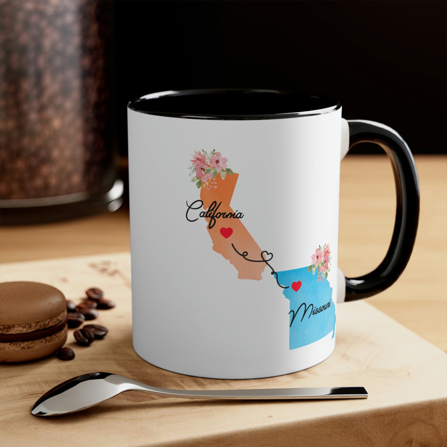 California Missouri Gifts | Long Distance State Coffee Mug | State to State | Away From Hometown Family | Moving Away Mug