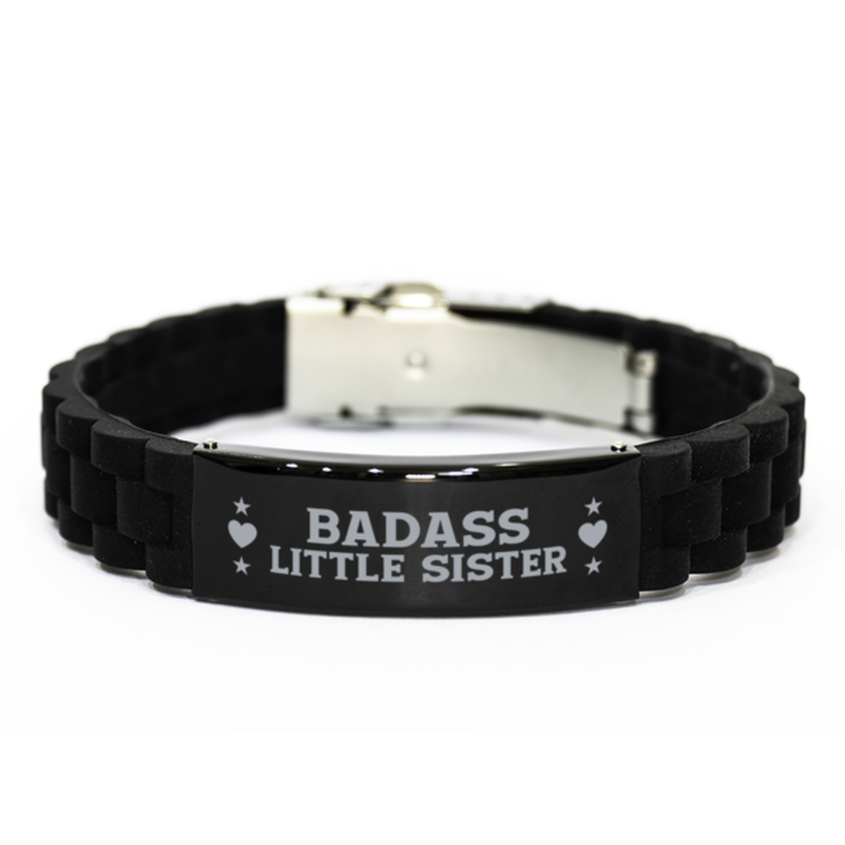 Little Sister Black Bracelet, Badass Little Sister, Funny Family Gifts For Little Sister From Brother Sister
