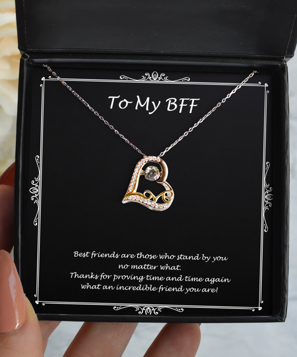 To My Friend Gifts, An Incredible Friend You Are, Love Dancing Necklace For Women, Birthday Jewelry Gifts From Bestie