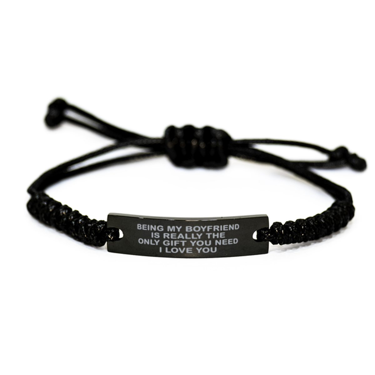 To My Boyfriend Rope Bracelet, I Love You, Valentines Gifts For Boyfriend From Girlfriend, Birthday Gifts For Men