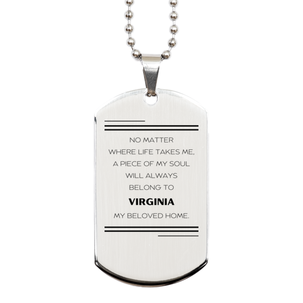 Virginia Gift Keychain - My Soul Belongs to Virginia | Unique Birthday Gift