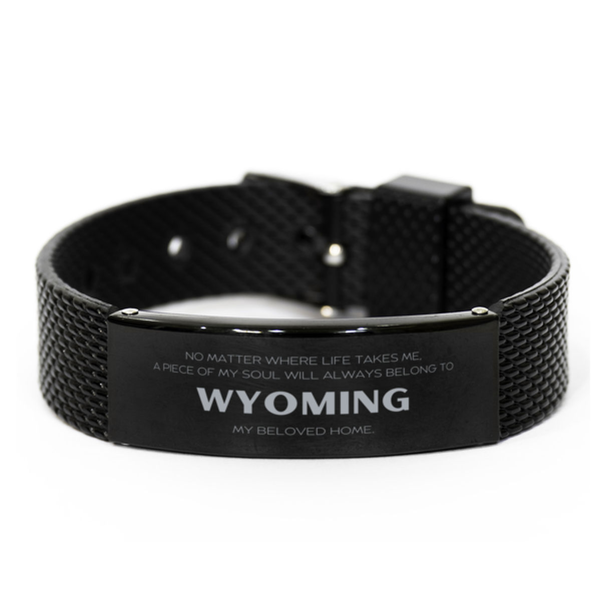 Wyoming Pride Bracelet - My Soul Belongs to Wyoming | Unique Birthday Gift