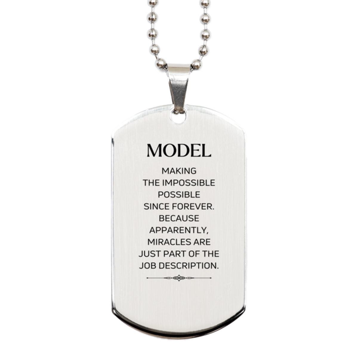 Model Inspirational Necklace - Miracles are Just Part of the Job | Birthday Gift
