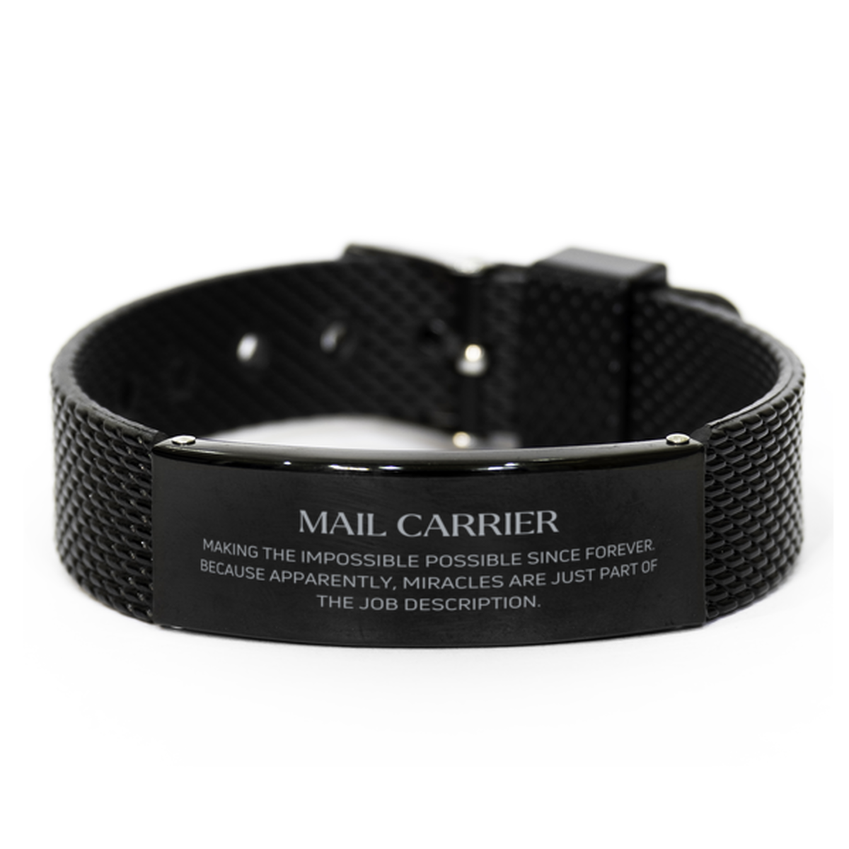 Mail Carrier Inspirational Bracelet - Miracles are Part of the Job | Birthday Gift