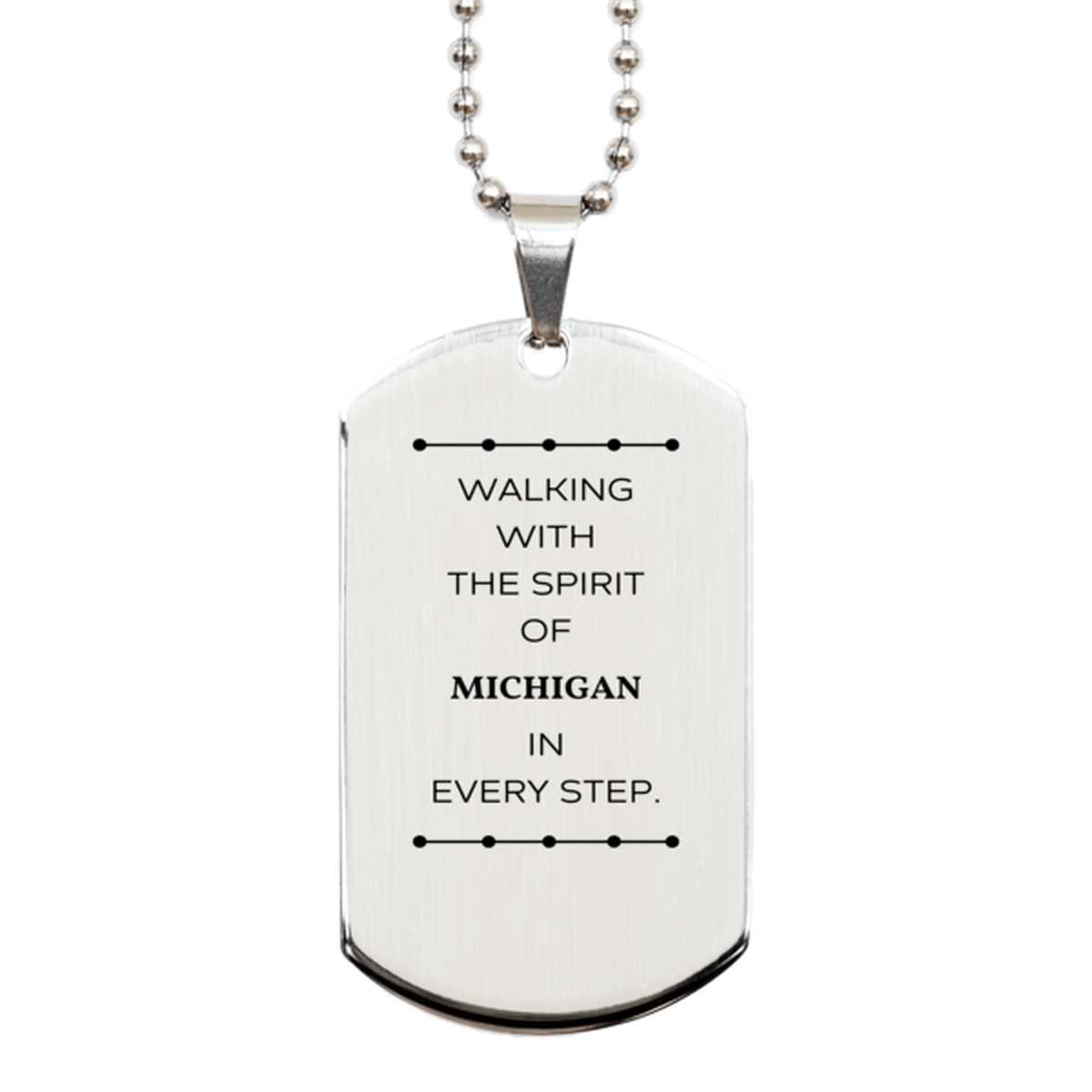 Michigan Pride Necklace - Walking with the Spirit Design | Birthday and Christmas Gift