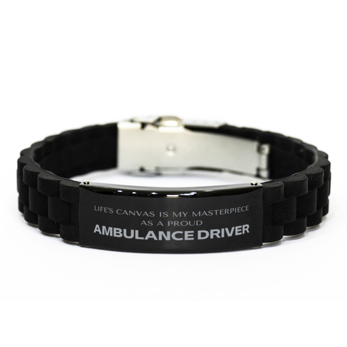Ambulance Driver Black Bracelet - Life's Canvas is My Masterpiece | Unique Gift