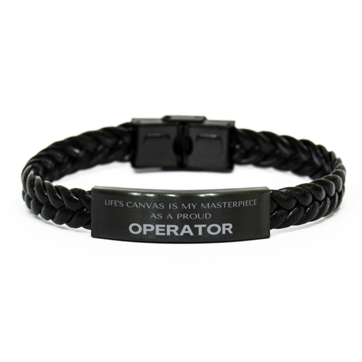 Operator Braided Leather Bracelet - Life's Canvas is My Masterpiece | Birthday and Christmas Gift