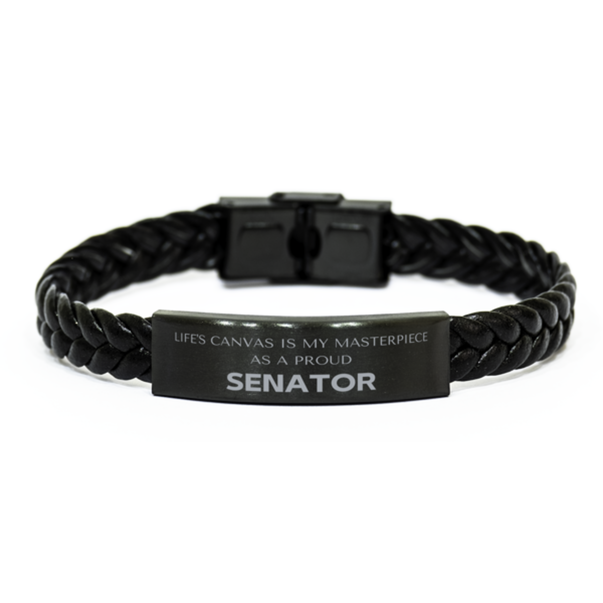 Senator Braided Leather Bracelet - Life's Canvas is My Masterpiece | Perfect Gift