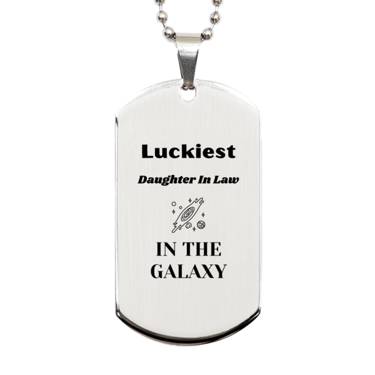 Daughter In Law Keychain - Luckiest Daughter In Law in the Galaxy | Christmas Gift
