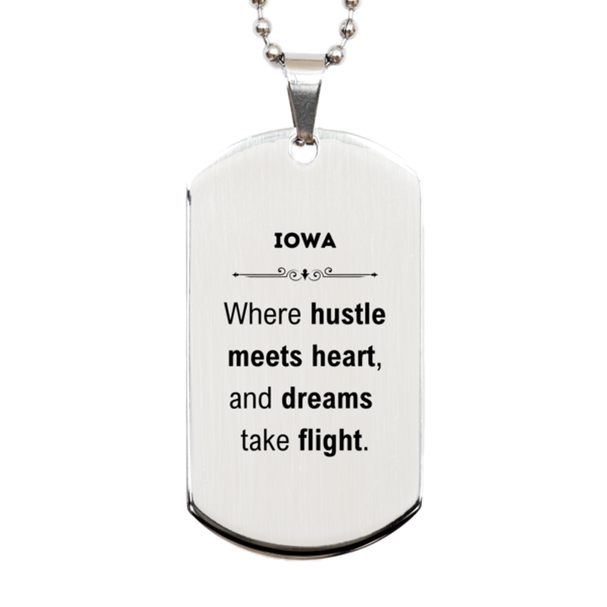 Iowa Pride Necklace - Where Hustle Meets Heart | Birthday Gift