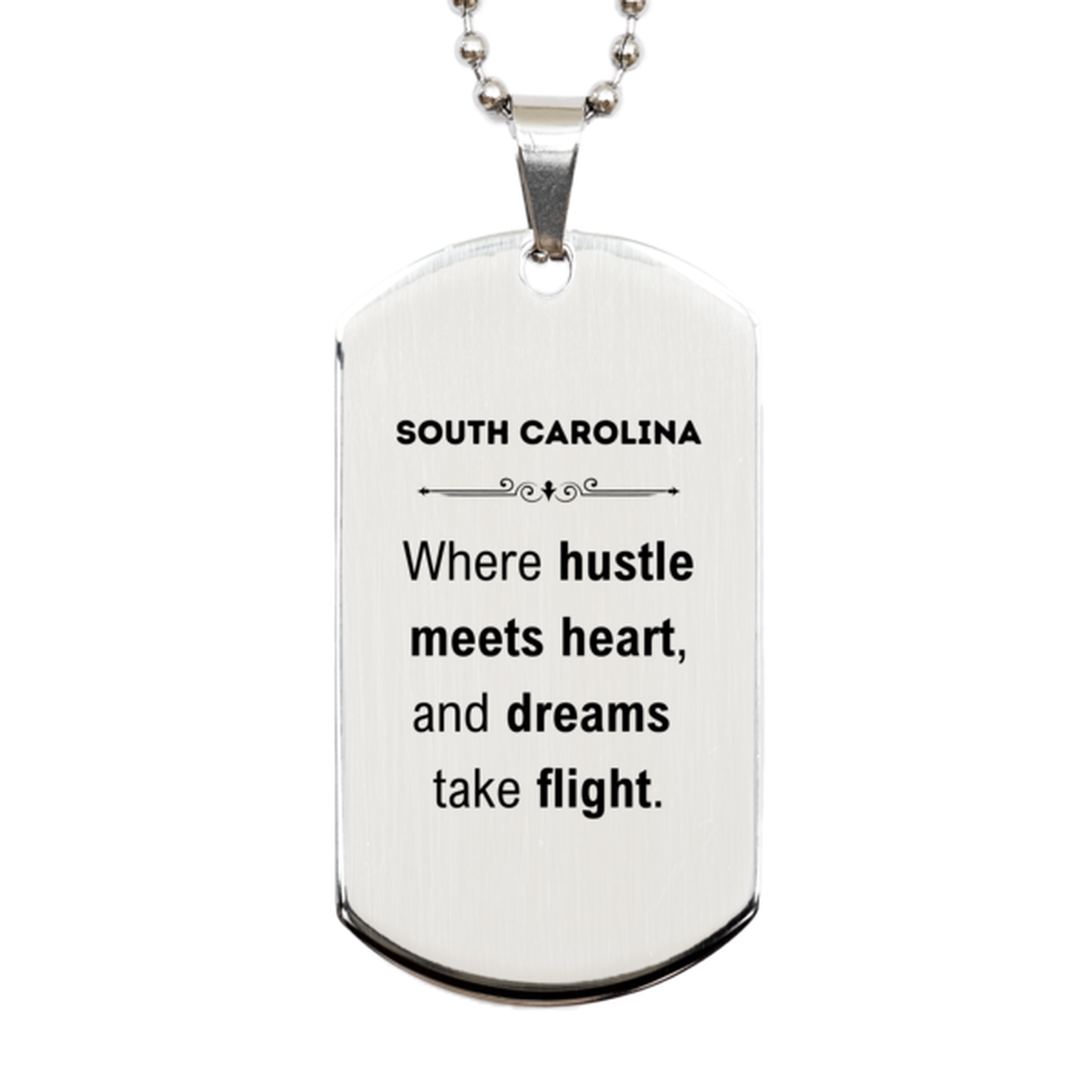 South Carolina Keychain - Where Hustle Meets Heart | Perfect Gift