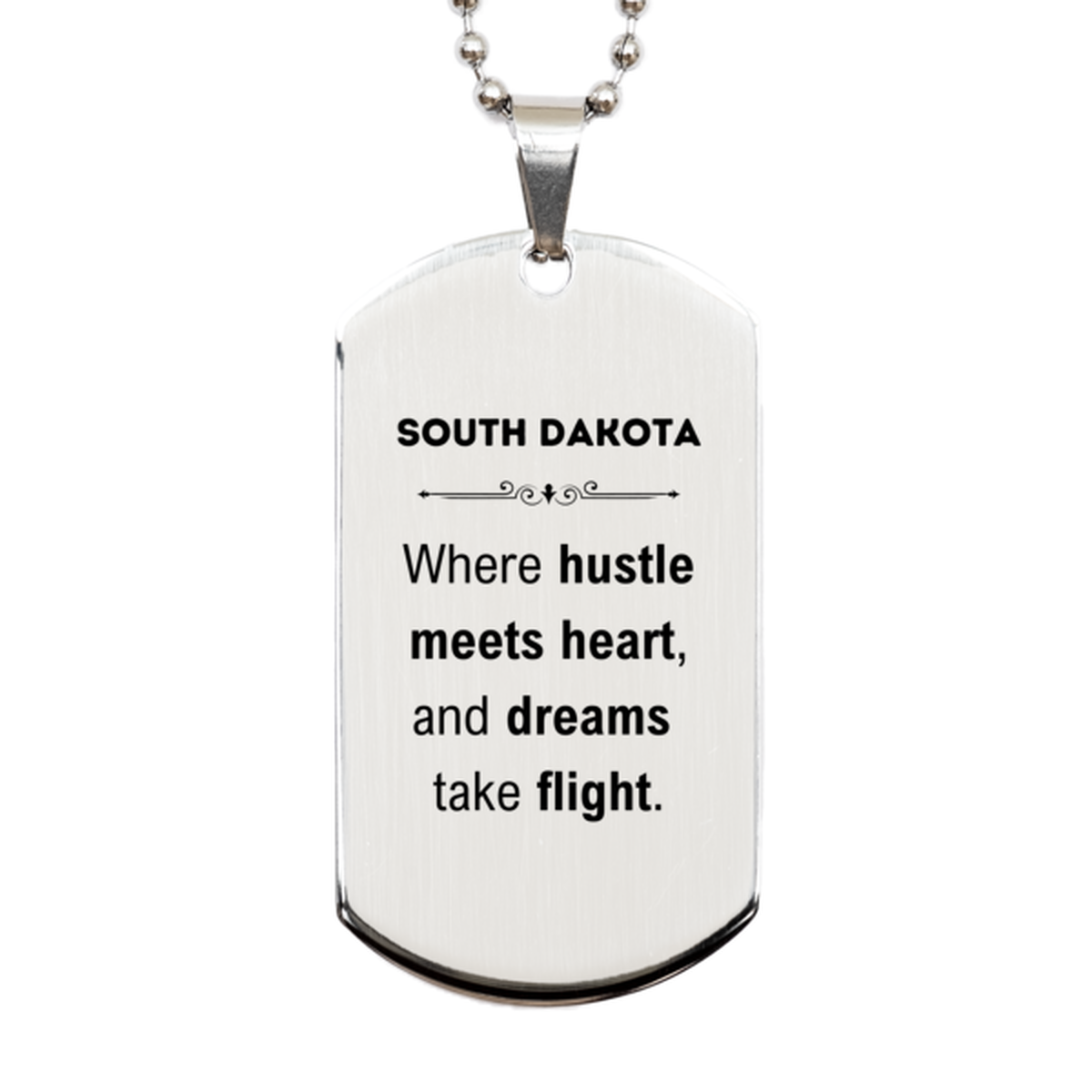 South Dakota Keychain - Where Hustle Meets Heart | Perfect Gift