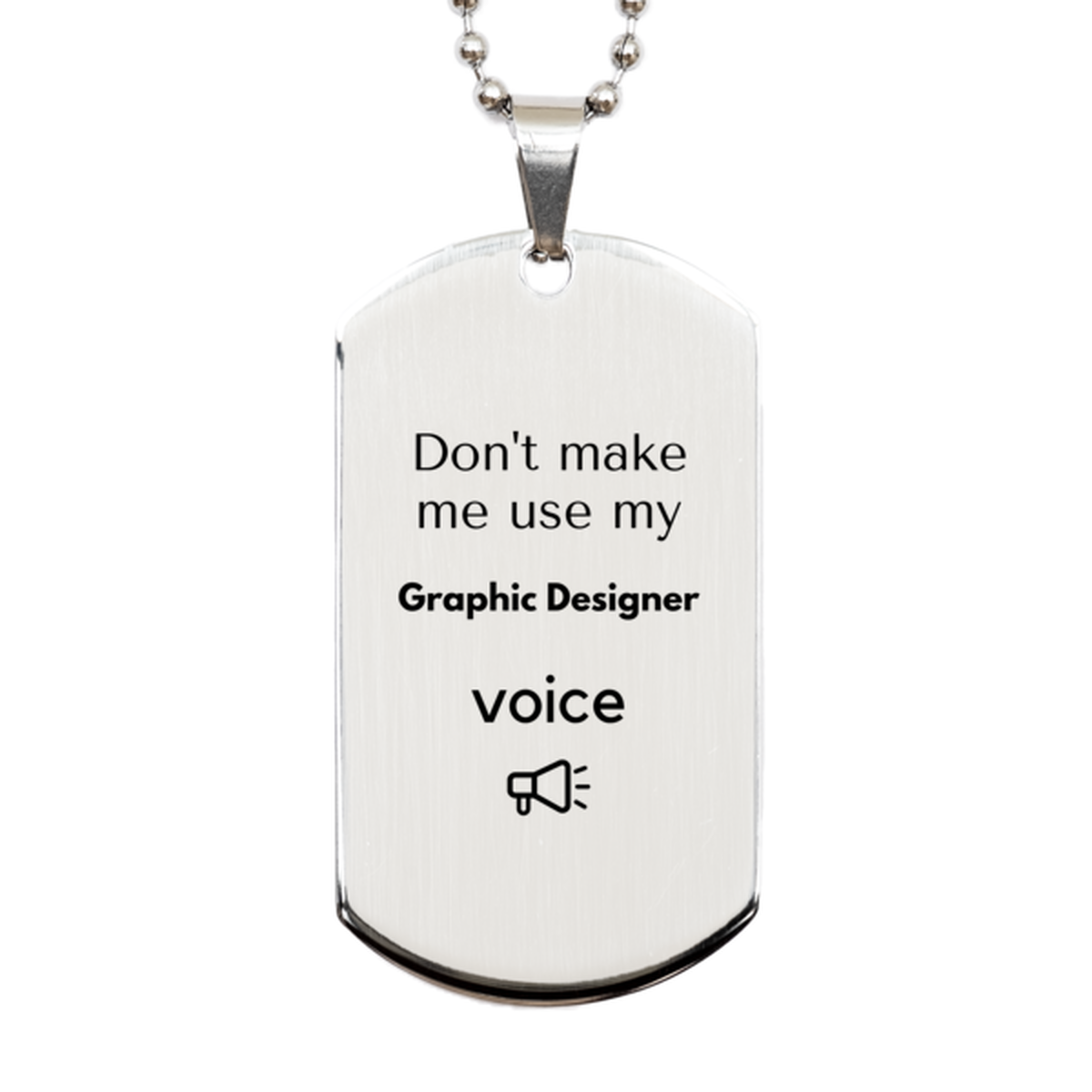 Graphic Designer Keychain - Don't Make Me Use My Voice | Creative Gift