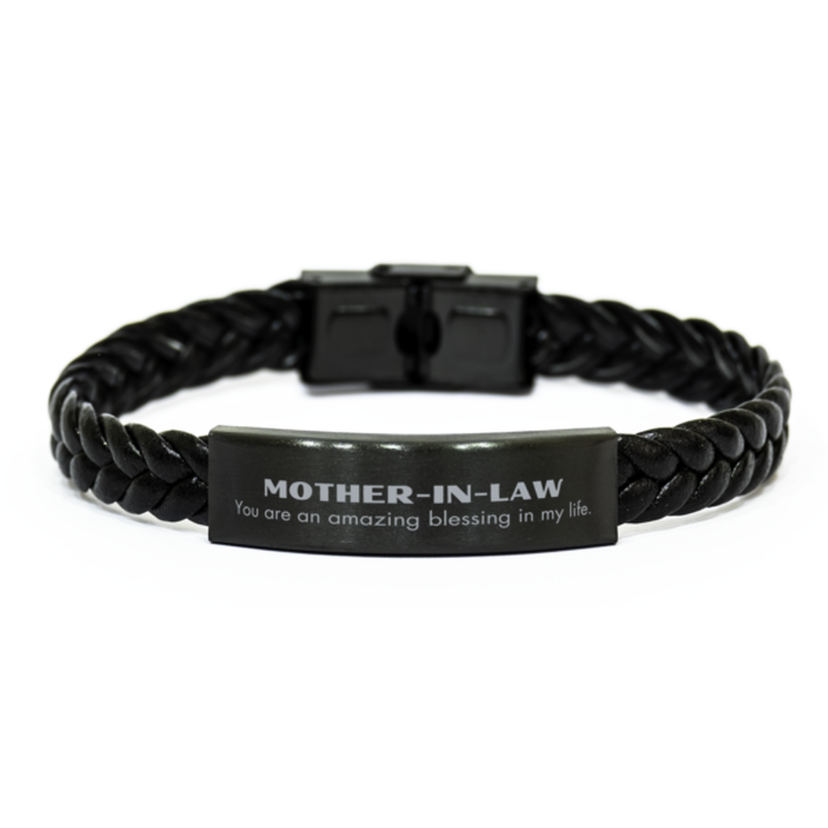 Mother-In-Law Braided Leather Bracelet - You are an amazing blessing | Inspirational Gift