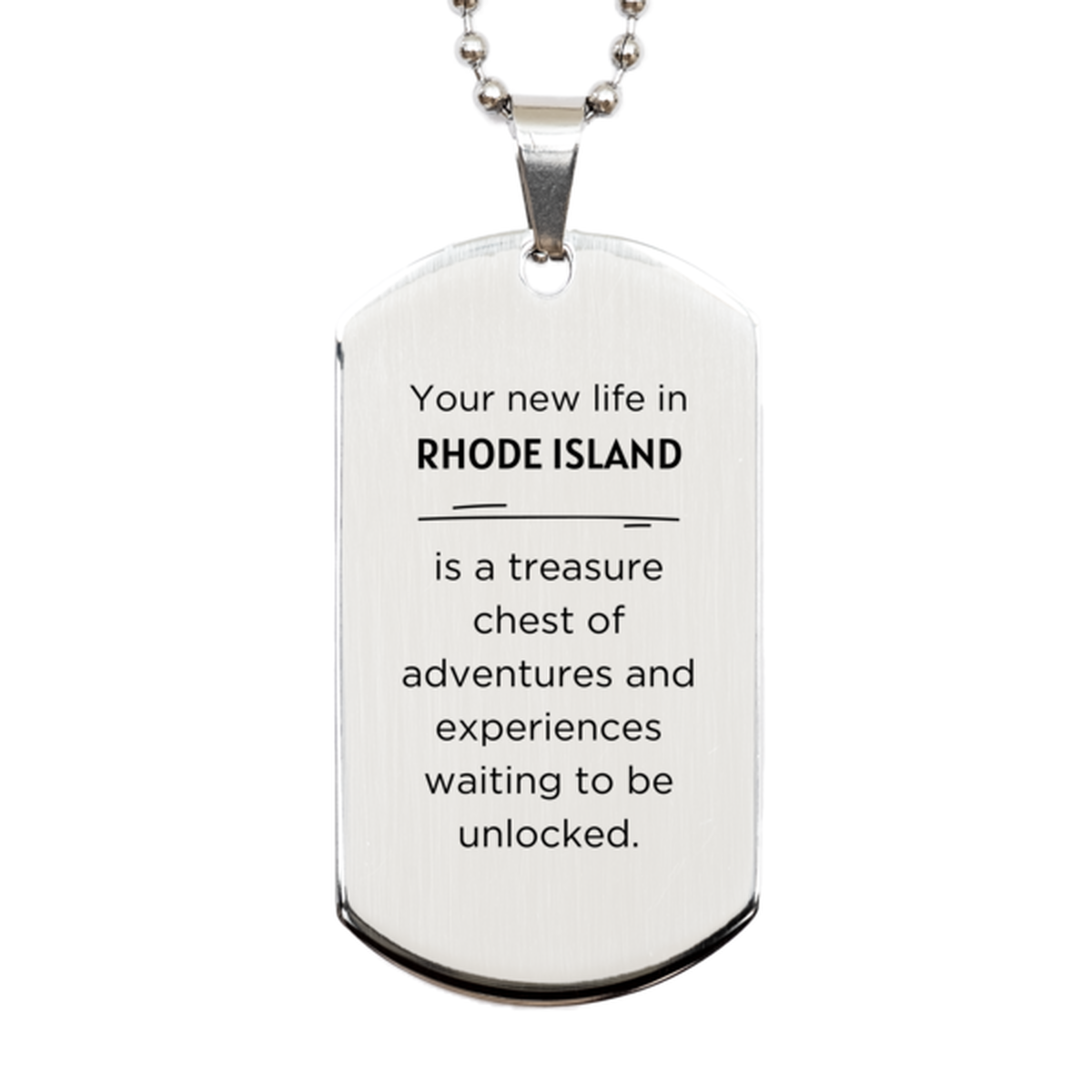 Rhode Island Keychain - Your New Life in RHODE ISLAND | Moving Gift