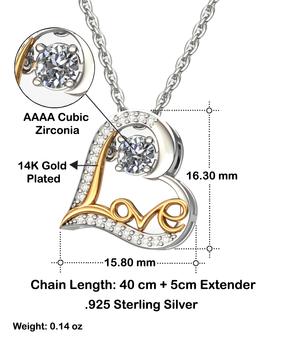 To My Bride Gifts, Forever Together Till The End, Love Dancing Necklace For Women, Wedding Day Thank You Ideas From Groom