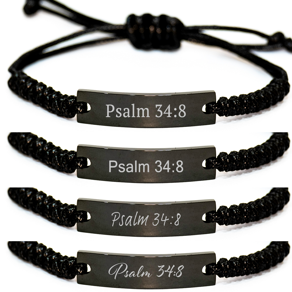 Personalized Bible Verse Rope Bracelet Gift for Men Women, Religious Bracelet Customized Gift, Christian Gifts