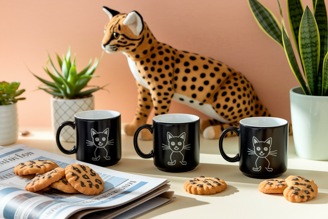 Cover image for 3 African Serval Cat Mugs Gift Ideas