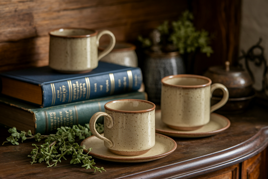 Cover image for 4 Antiquing Coffee Mugs for Enthusiasts