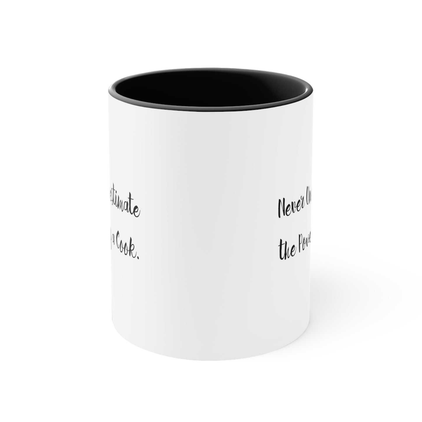 Cook Two Tone Coffee Mug - Never Underestimate the Power of a Cook | Birthday Gift
