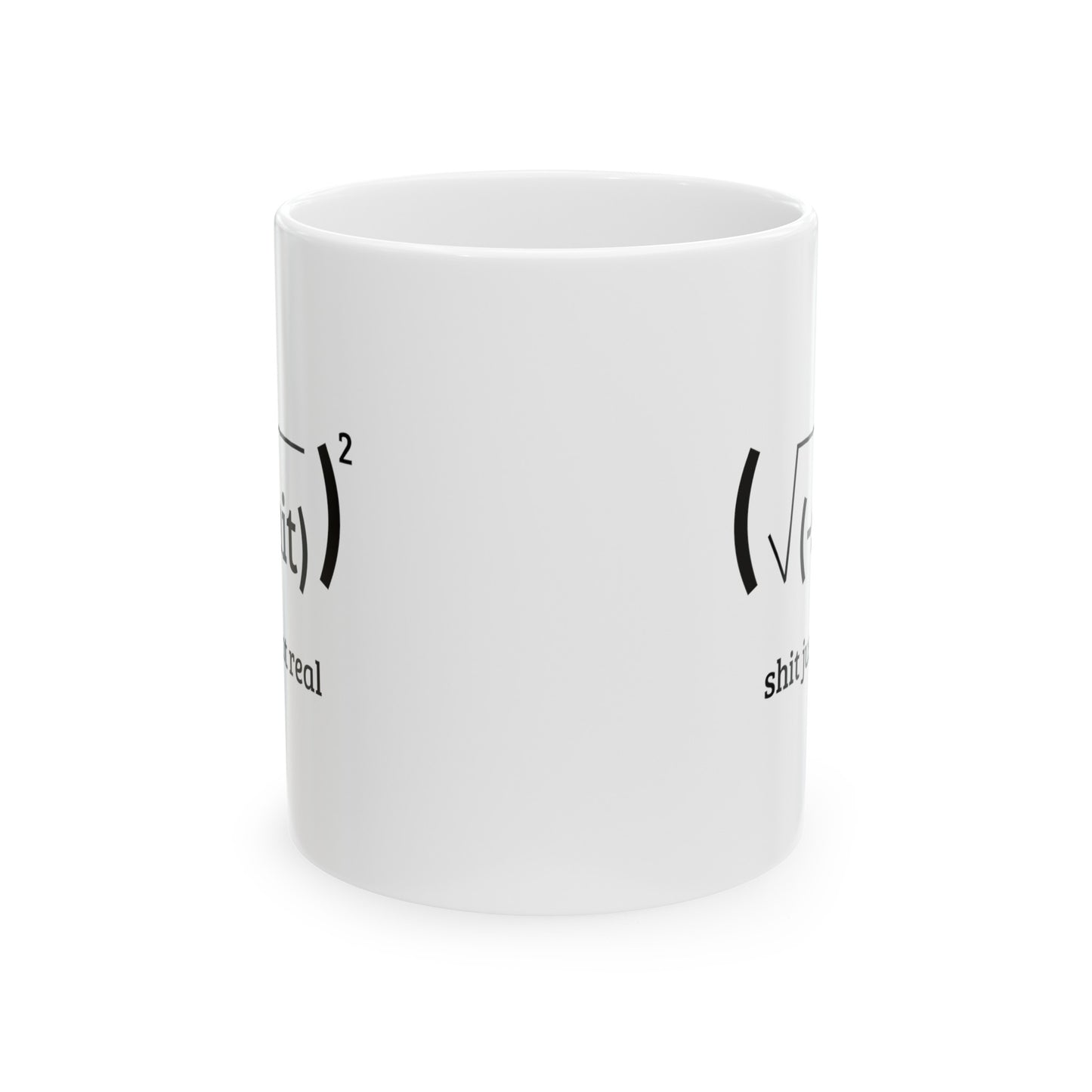 Math Lover Coffee Mug - Shit Just Got Real Design | Graduation Gift