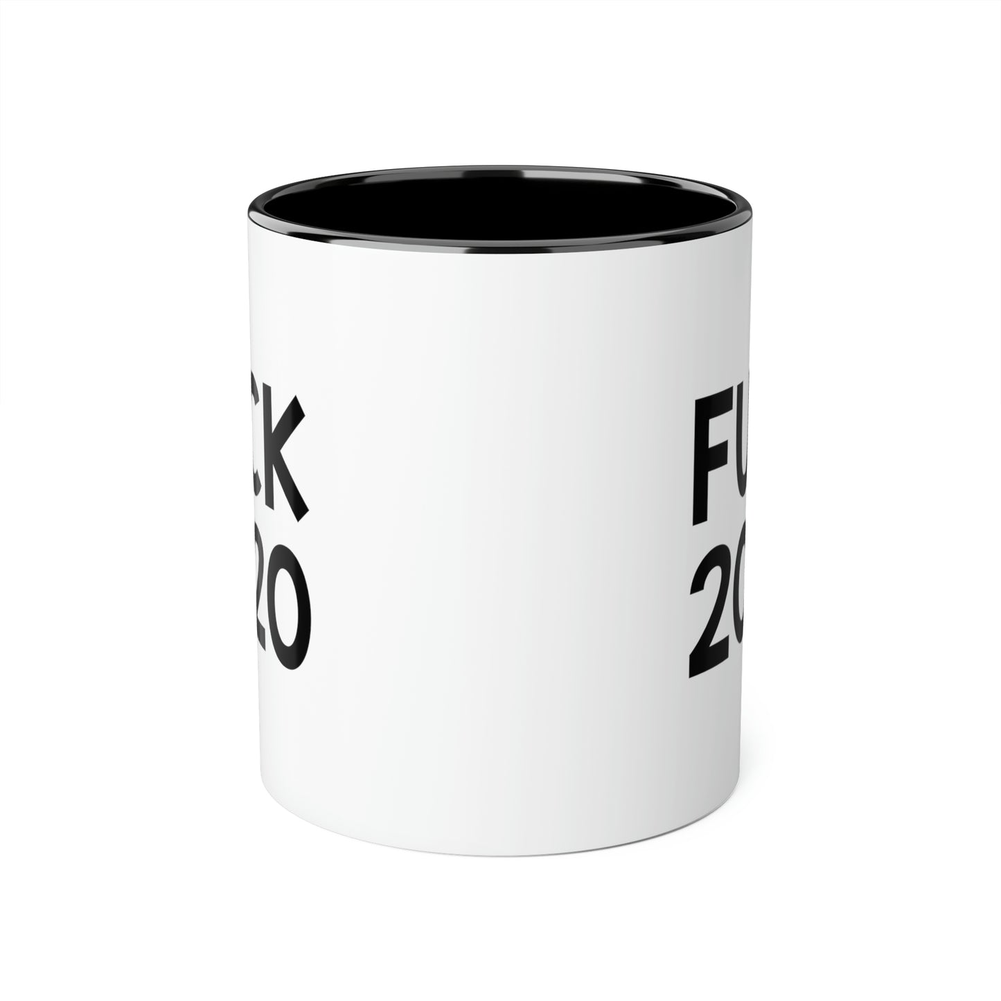 Funny Quarantine Two Tone Black Mug, Fuck 2020, Sarcasm New Years Christmas For Men Women Canada