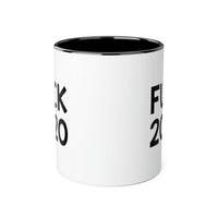 Load image into Gallery viewer, Funny Quarantine Two Tone Black Mug, Fuck 2020, Sarcasm New Years Christmas For Men Women Canada
