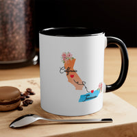 Load image into Gallery viewer, Long Distance Relationship Coffee Mug - California &amp; Tennessee Design | Moving Away Gift

