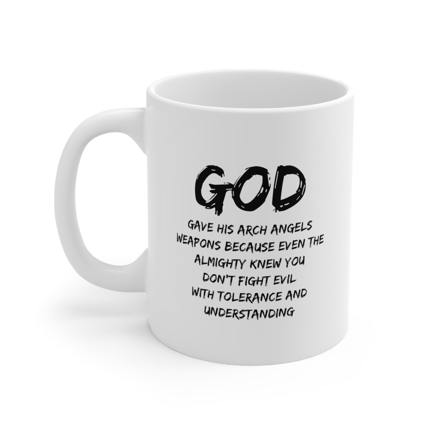 Army Veteran Ceramic Coffee Mug - God Gave His Arch Angels Weapons | Veteran's Day Gift