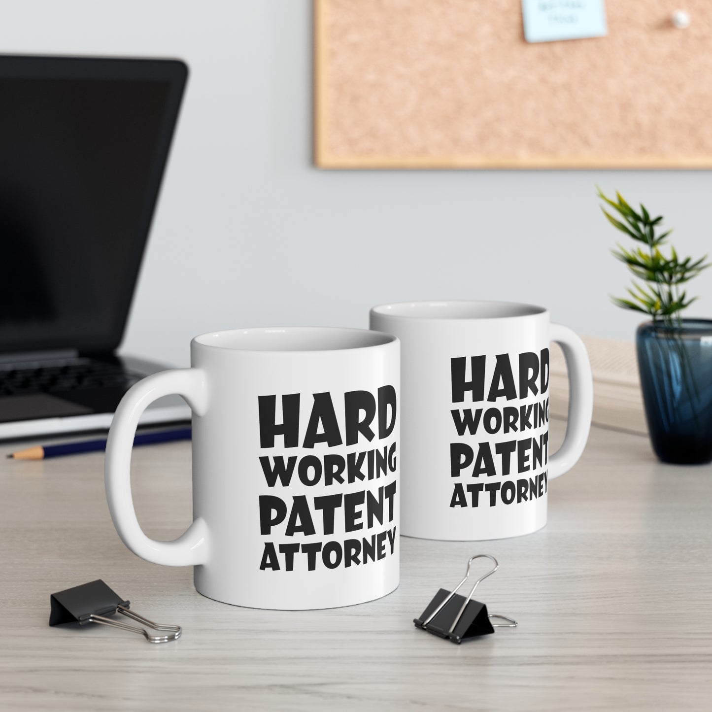 Patent Attorney Ceramic Coffee Mug - Hard Working Design | Perfect Gift for Attorneys