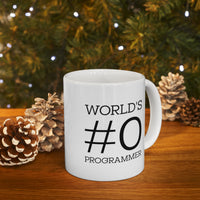 Load image into Gallery viewer, Programmer Ceramic Coffee Mug - World&#39;s #0 Programmer Design | Tech Gift
