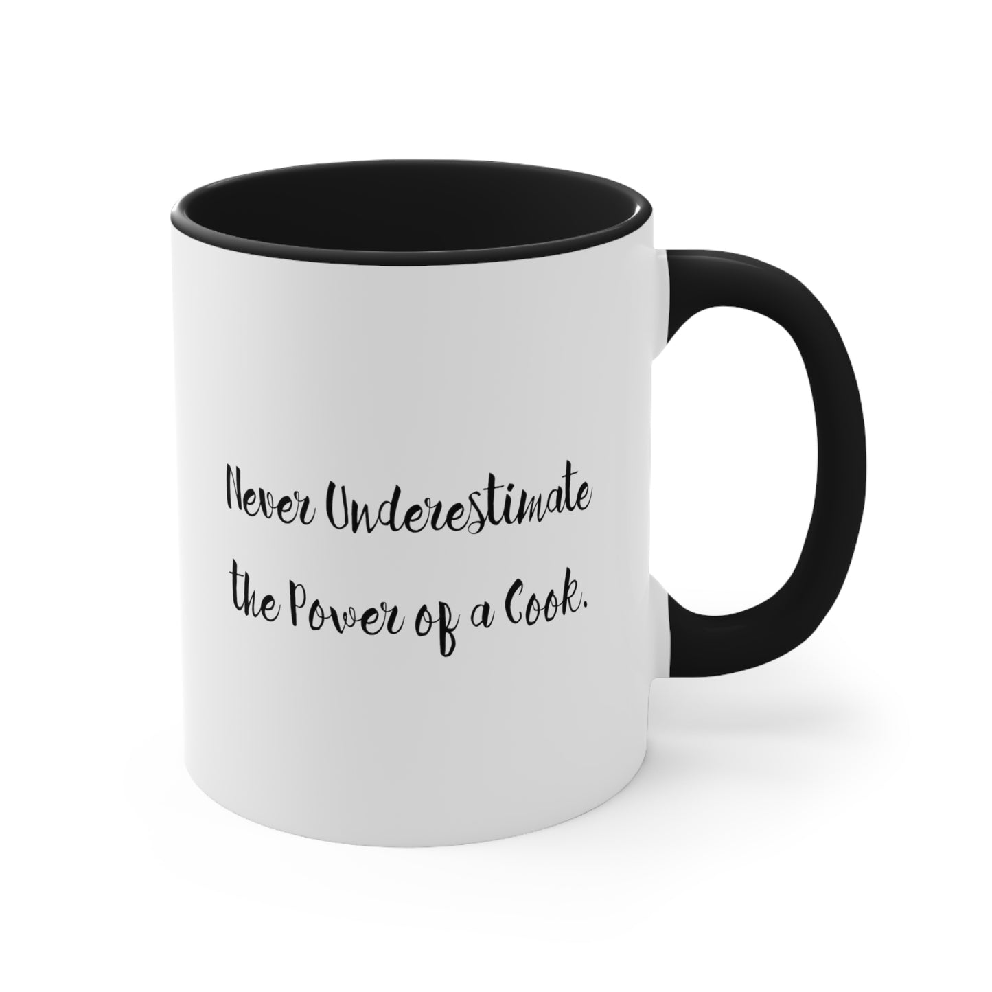 Cook Two Tone Coffee Mug - Never Underestimate the Power of a Cook | Birthday Gift
